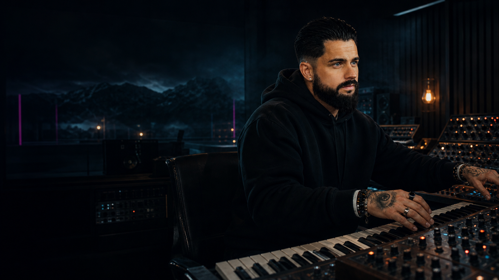 Petter at the console — Arctic Room Studios